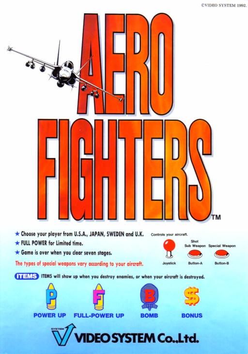 Aero Fighters Arcade Game Cover